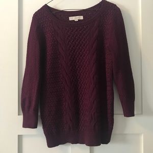 Plum LOFT knit sweater